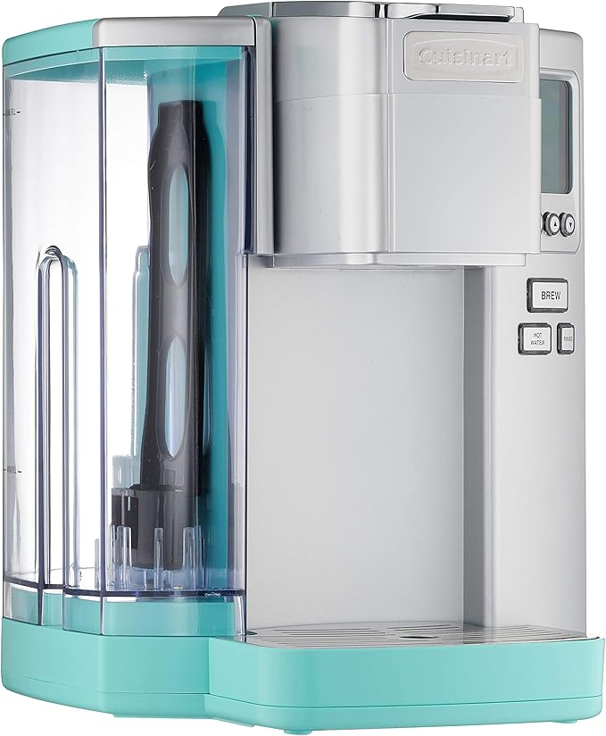 Cuisinart Coffee Maker Single Serve 72-Ounce Reservoir Coffee Machine Programmable Brewing &amp Hot Water Dispenser Stainless Steel Robins Egg Blue