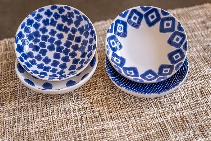 VIETRI Viva Santorini Collection Italian Dinnerware Sets (Condiment Bowls - Set of 4)