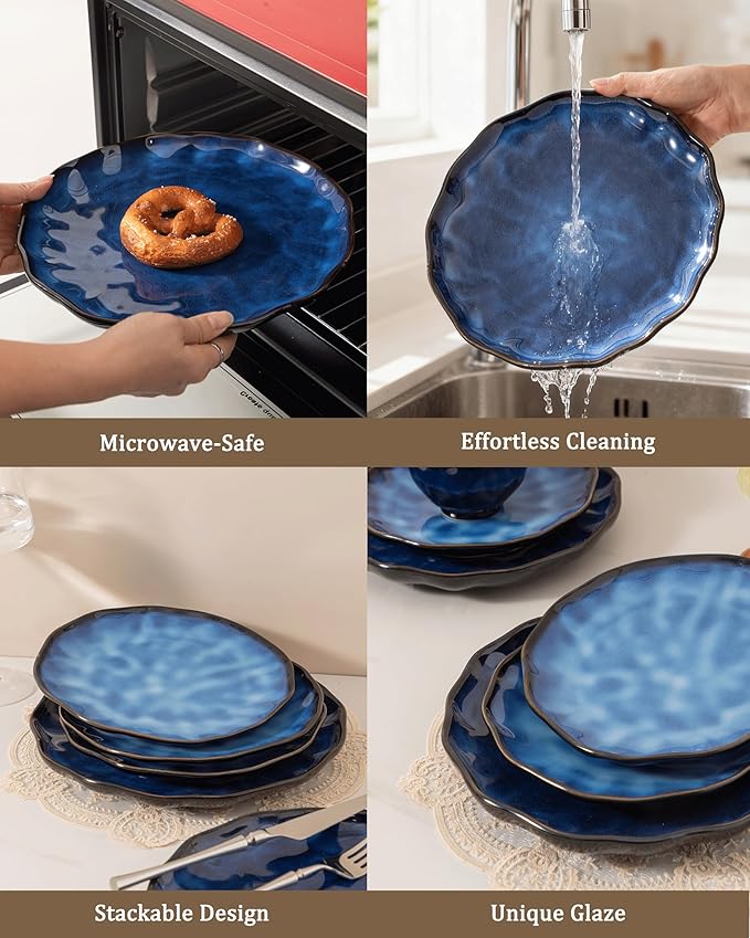 Dinnerware sets plates and bowls sets modern platesCeramic Dinnerware Sets12 Pieces Porcelain Lightweight PlatesScratch Resistant Dish Set (style - 4 4 - Set (12pcs))