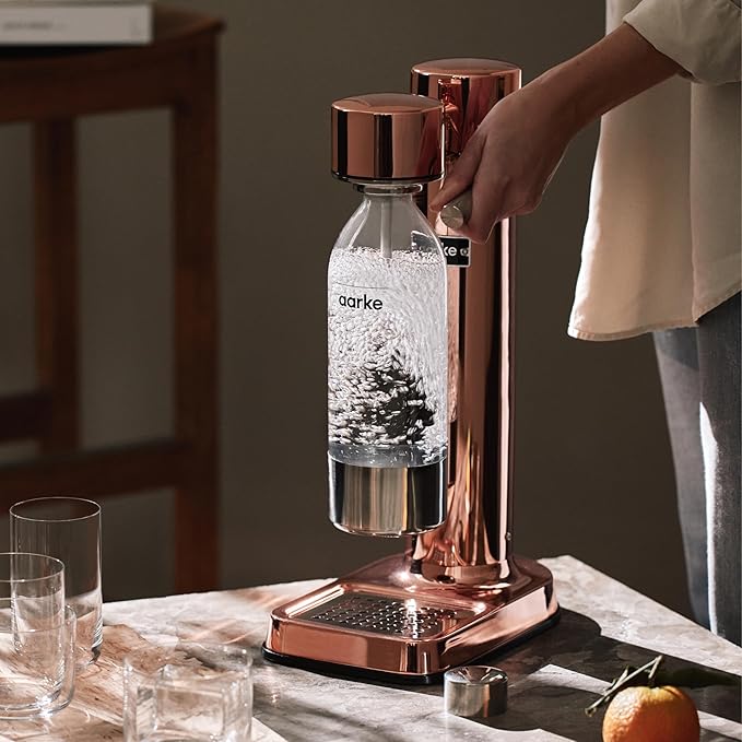 aarke - Carbonator III Premium Carbonator/Sparkling &amp Seltzer Water Maker with PET Bottle (Copper)
