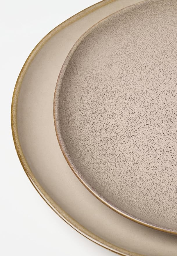 Oneida 897202 Organic Shades 12-Piece Dinnerware Set Service For 4 Unique Color May Vary Clay