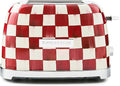 MACKENZIE-CHILDS 2-Slice Toaster Decorative Toaster for Kitchen Red-and-White Cherry Check