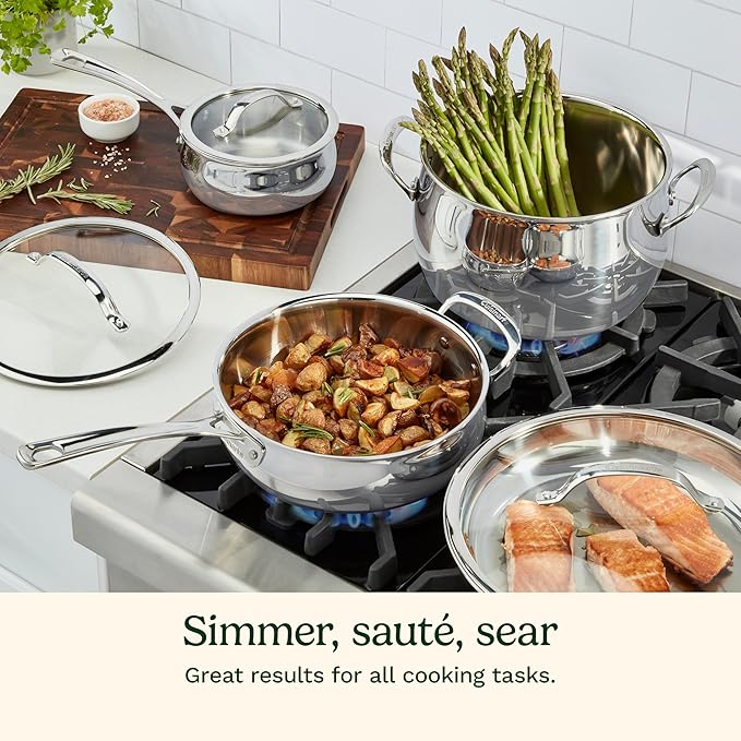 Cuisinart 15 Piece PureClad Triple-Ply Stainless Steel Cookware Set PCST-15