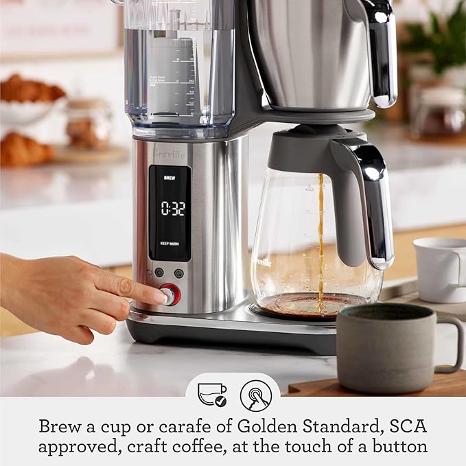 Breville Luxe Drip Coffee Machine BDC415DBL Damson Blue Glass Carafe