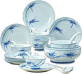 Fine Bone China Dinnerware Set Porcelain &ampCeramic Dinnerware SetsBone Stoneware &amp Ceramic Cookware Tableware Set Includes Dinner Plates|Spoons|Pasta Bowls|Soup Pot|Chopsticks (32 PCS)
