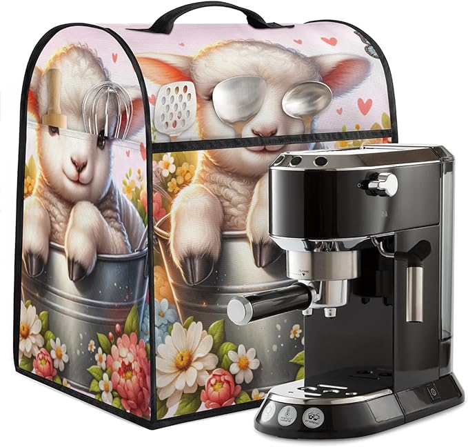 cfpolar Kitchen Aid Mixer Cover Compatible with 6-8 Quarts Cute Flower Sheep Stand Mixer Cover Kitchen Aid Mixers Accessories Appliance Organizer Bag Dust Covers with Zipper Pocket