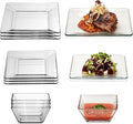 Libbey Tempo Glass Dinnerware Set Sleek Square Clear Glass Plates and Bowls Set of 12 Dishwasher Safe Dinnerware for Parties or Everyday Use
