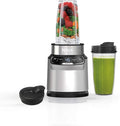 Ninja | Blender | Nutri Pro | Single Serve | For Smoothies Salsa Shakes and Frozen Drinks | Includes 2 Smoothie Cups &amp Lids | Crushes Ice Fruit &amp Veggies |Silver | BN401