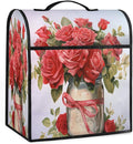 Kitchen Aid Mixer Cover Rose Flower Stand Mixer Cover Compatible with 6-8 Quarts Stand Mixers Dust Covers with Zipper Pocket Foldable Washable Kitchen Aid Organizer Bag