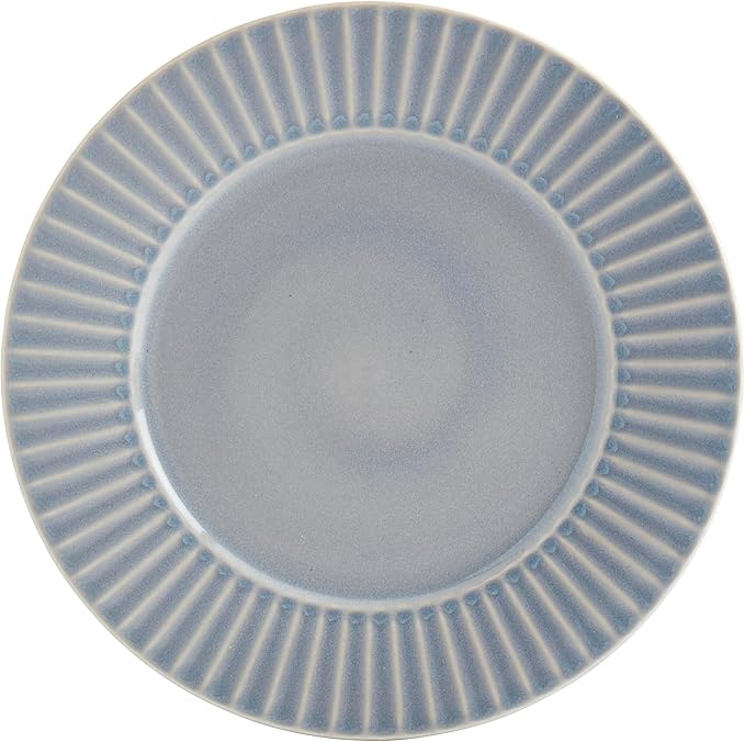 Tabletops Gallery Richmond 12-Piece Reactive Glaze Stoneware Dinnerware Set of Kitchen Dishes Dinner Plates Cereal Bowls Service for 4 Gray