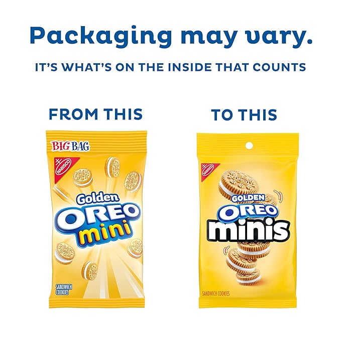 OREO Minis Golden Sandwich Cookies 12 - 3 oz Bags