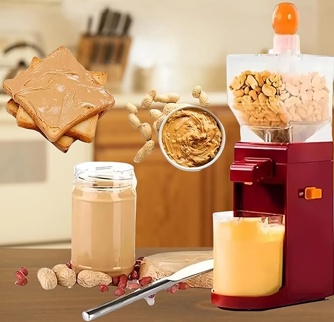 Peanut Butter Maker Nut Butter Machine 2025 New Electric Nut Butter Maker Machine Electric Sesame Sauce Nut Grinder with Non-Slip Base Entry Easy Install Easy to UseGrinder