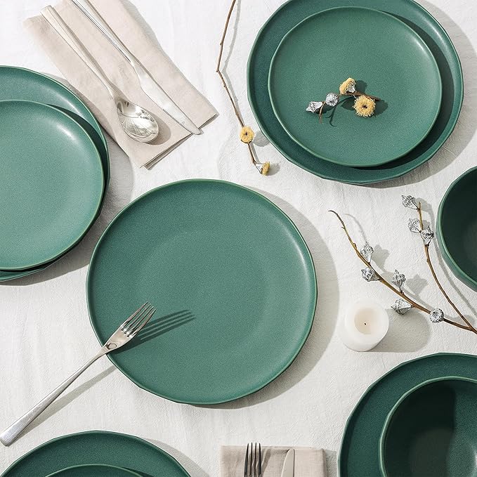 Stone Lain Rio 12-Piece Dinnerware Set Stoneware Green