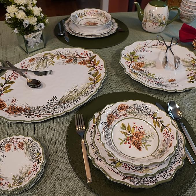 Certified International Winter Forest 12 Pc Dinnerware Set Service for 4