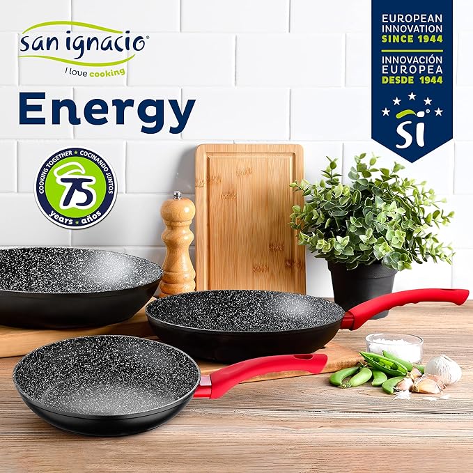 SAN IGNACIO Dina 8-Piece Kitchen Battery Stainless Steel with pan Set (20/24/28 cm) SAN IGNACIO Energy in Forged Aluminum
