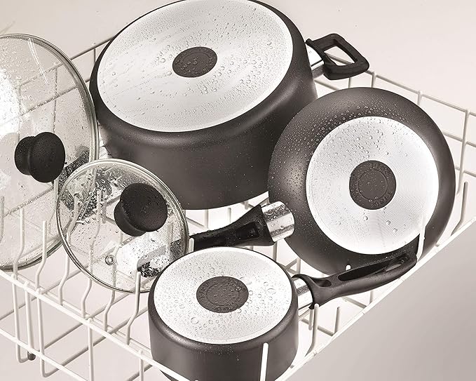 T-Fal Everything in Kitchen Total Nonstick Diswasher Safe Pots and Pans Cookware Set 20-PC Black