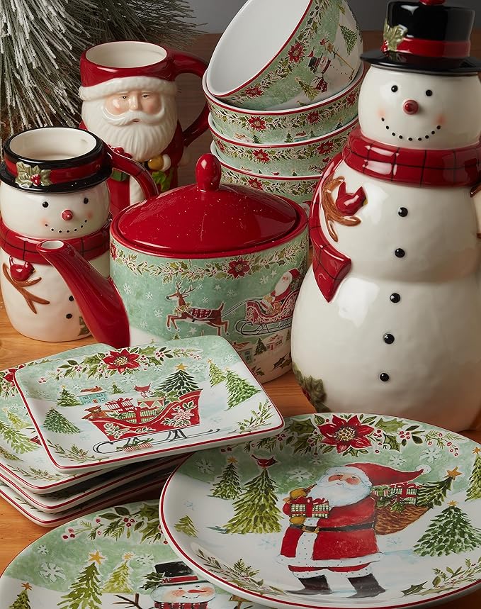 Certified International Joy of Christmas 16 Piece Dinnerware Set Service for 4