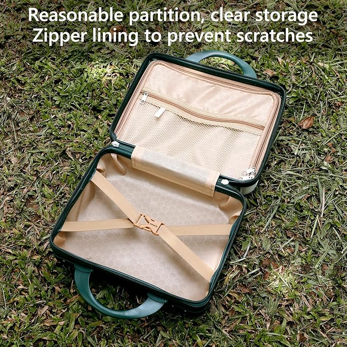 Bincoo Coffee Maker Travel Case for Barista Espresso Machine Travel Case Waterproof-Coffee Maker Storage Box with Comfortable Hand Hold Belt Suitable for Travelling Office Camping (White and green)