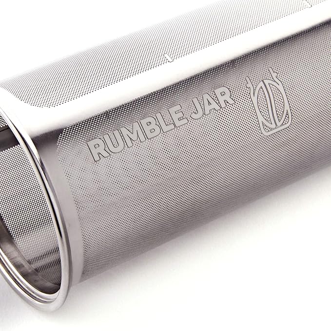 Rumble Jar - Next-Gen Cold Brew Coffee Maker for Mason Jars - 200 Micron Filter Is Ideal for Coarse Grounds &amp Stronger Coffee - Includes Filter + 32oz Mason Jar