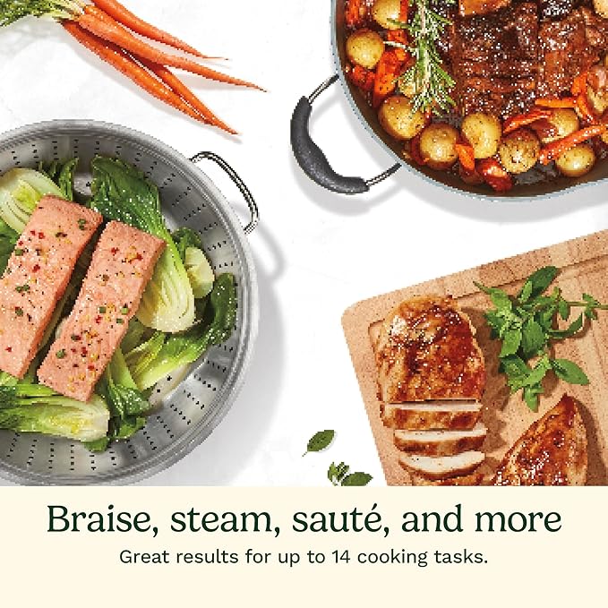 Cuisinart Preferred Pan 4-Pc Set - Crème de la Creme (4.5 Qt. Multi-Purpose Pan w/Cover Steamer Slotted Turner)