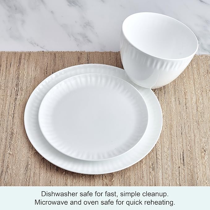 Mikasa Franklyn Bone China Chip Resistant 12 Piece Dinnerware Set Service for 4