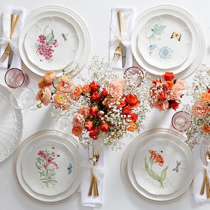 Lenox Wicker Creek 12-Piece Dinnerware Set 14.29White