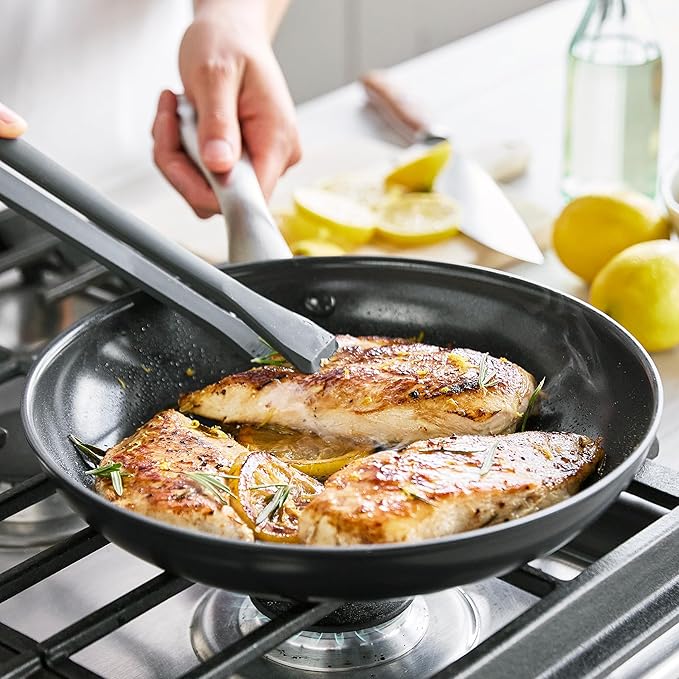 GP Black Pro Infinite8 Ceramic Nonstick 13 Piece Set Hard Anodized Stainless Steel Handle Saute and Saucepans PFAS-Free