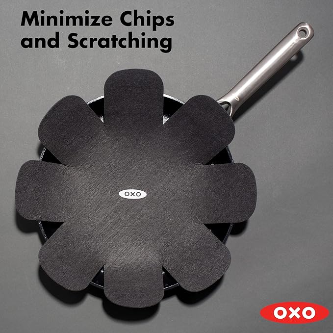 OXO Cookware Pan 3 Piece Protectors Black (Pack of 2)