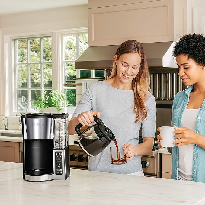 Ninja 12-Cup Programmable Brewer CE251 Coffee Maker 60 oz Black/Stainless Steel (Renewed)