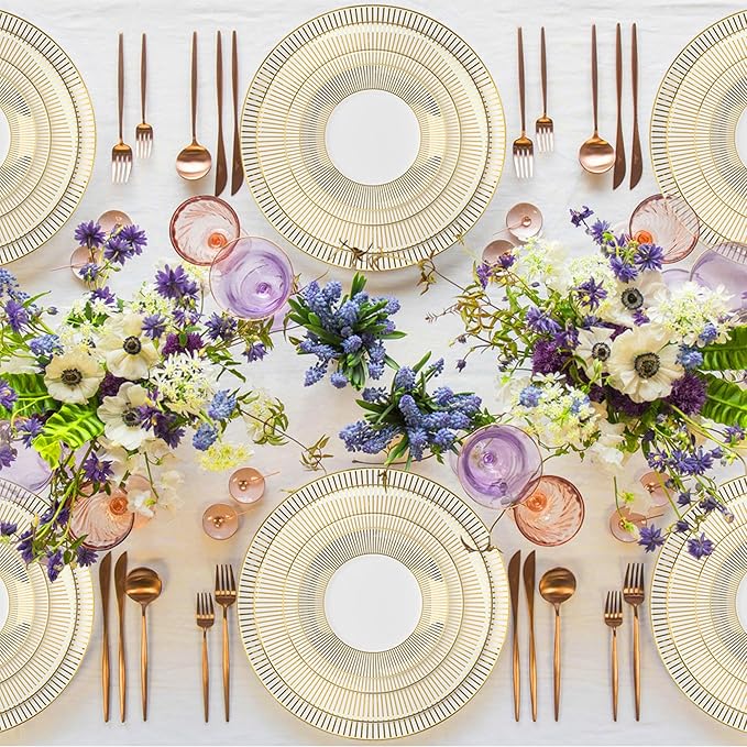16 pieces ceramic plate set with gold thread bone china dinnerware set for 4 luxury dishes sets for wedding birthday party