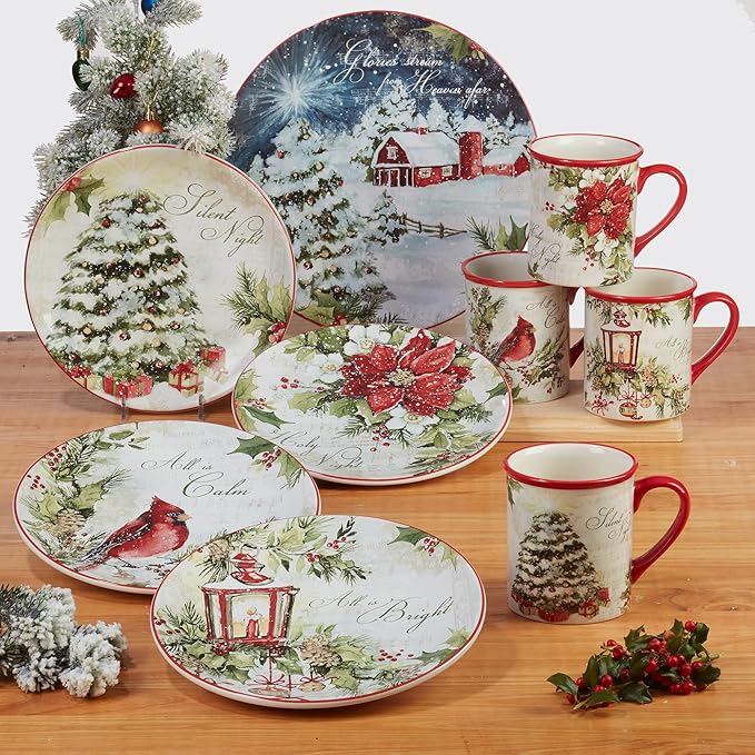 Certified International Silent Night 16 pc Dinnerware Set Service for 4