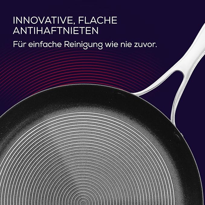 Circulon - S Series - SteelShield - Induction Twin Pack Frying Pans - 20/26cm Skillet - Non stick - Dishwasher Safe - Stay Cool Handles