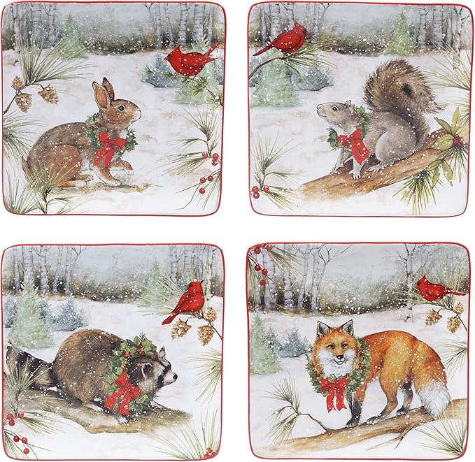 Certified International Winter Forest 16pc Dinnerware Set Service for 4