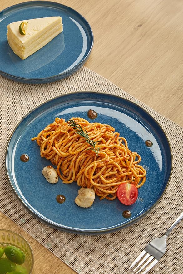 Ceramic Dinnerware Set12 Piece Modern Dish Set for Stylish GatheringsMicrowave &amp Dishwasher SafeChip-Resistant Plates and Bowls Sets for 4 – Beauty Meets Durability