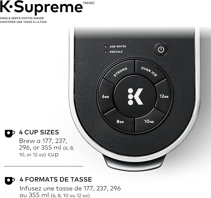 Keurig K-Supreme Coffee Maker Single Serve K-Cup Pod Coffee Brewer With MultiStream Technology 66 Oz Dual-Position Reservoir