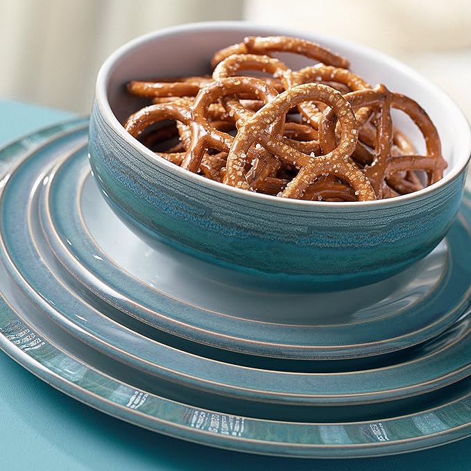 Denby Azure Coast Stoneware Dinner Set 16-Piece - Turquoise