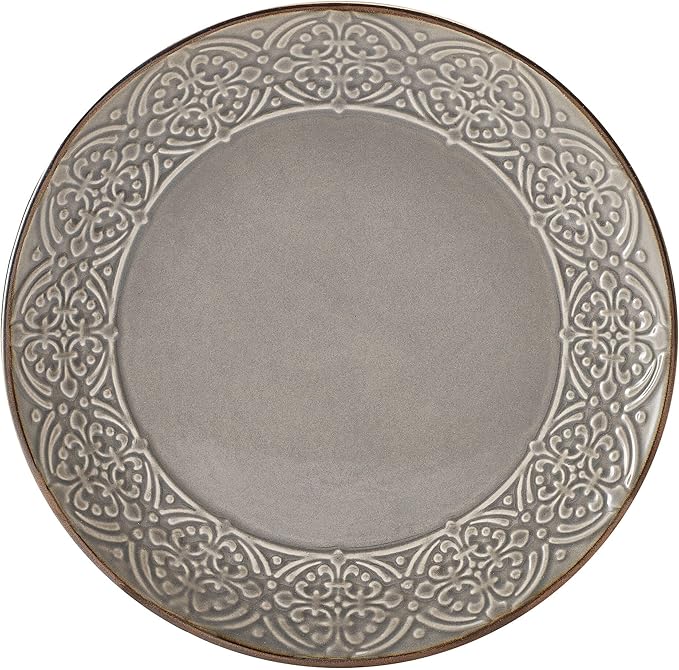 Pfaltzgraff Emma 12 Piece Dinnerware Set Service For 4 Gray