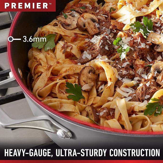 Calphalon Premier Hard-Anodized Nonstick Cookware Set 8-Piece Metal Utensil Safe PFOA-Free