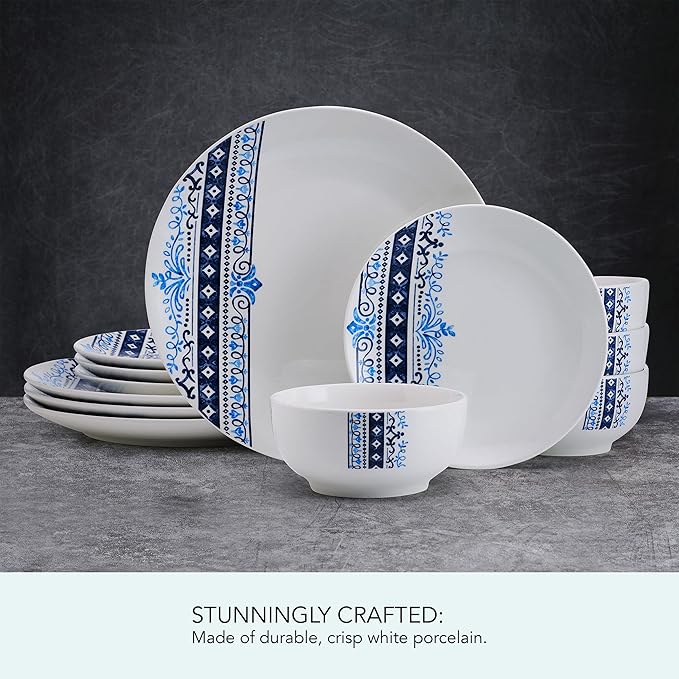 Studio Nova Michele 12 Piece Dinnerware Set Service for 4 White