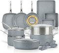 Granitestone Ceraluxe 20 Pc Ceramic Cookware Set Nonstick Complete Pots and Pans Set Non Stick for Kitchen with Bakeware Utensils &amp Steamer Non Toxic Made Without PFOA PFOS Oven &amp Dishwash