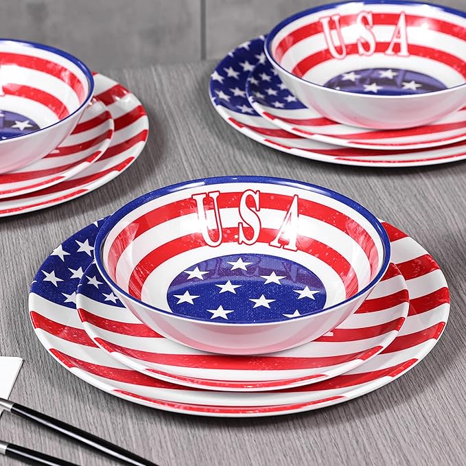 Independence Day American Flag American Flag Dinnerware Sets &amp Star Decorate