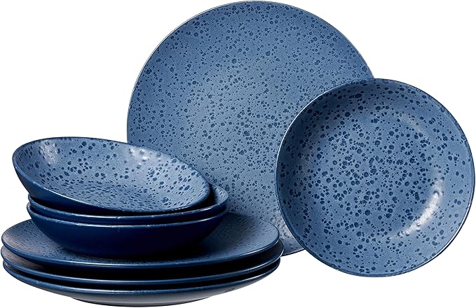 Kitwe 8-Piece Dinner Set Blue