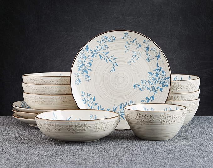 Pfaltzgraff Bella 12 Piece Dinnerware Set Service For 4 Multicolor
