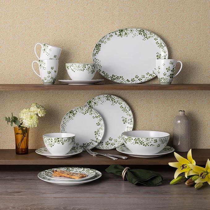 Noritake Bloomington Road Green 4-Piece Place Setting Serving for 1