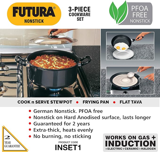 Hawkins Futura Non-Stick Induction Compatible Set 5-Pieces