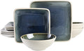 Gibson Elite Namastay 12 Piece Dinnerware Set Blue