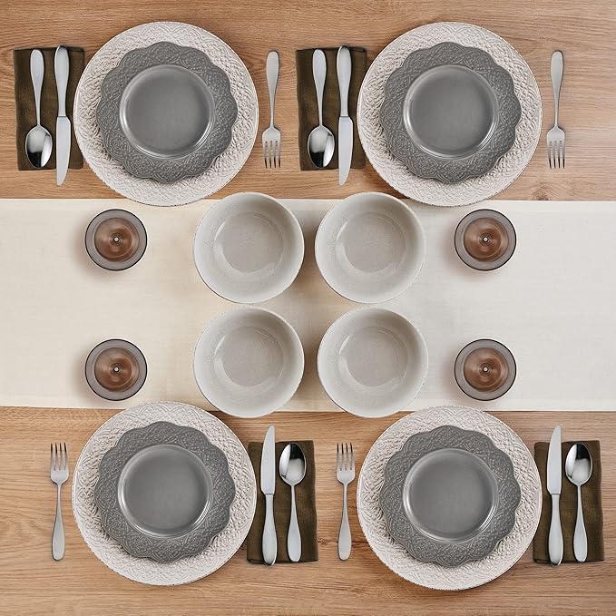 Pfaltzgraff Gia 12 Piece Dinnerware Set Service For 4 Multicolored