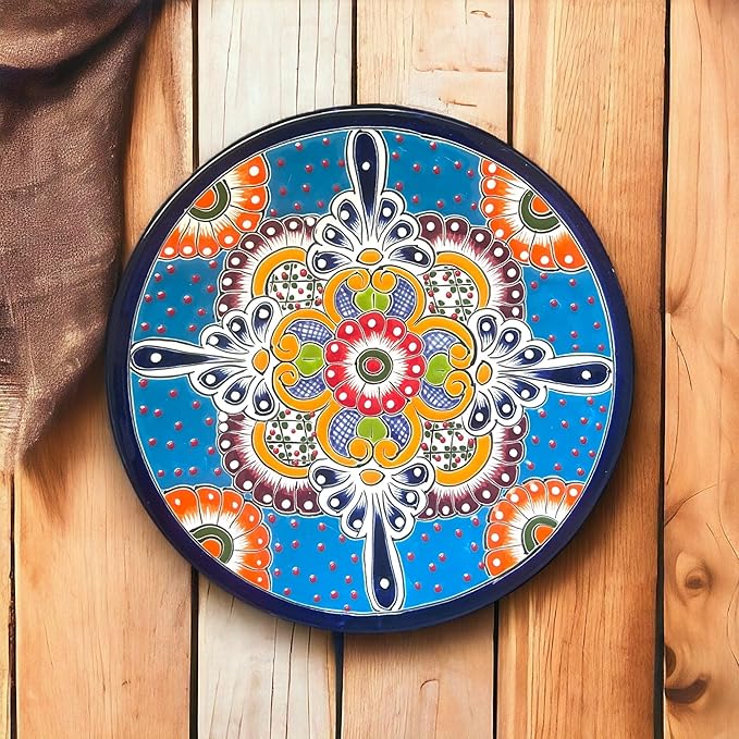 Vibrant 4-Piece Talavera Dinnerware Set | Colorful Mexican Handcrafted Plates (Seats 1)