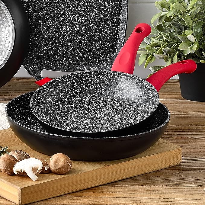 SAN IGNACIO Dina 8-Piece Kitchen Battery Stainless Steel with pan Set (20/24/28 cm) SAN IGNACIO Energy in Forged Aluminum