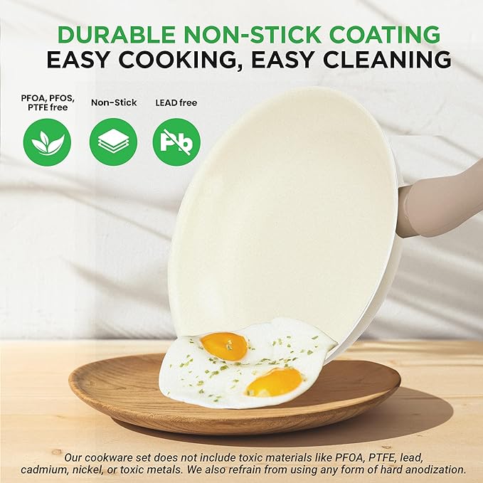 Nutrichef 54-Piece Marble Non-Stick Cookware and Bakeware Set Professional Home Kitchen Collection with Multi-Sized Pots and Pans Set and Heat-Resistant Tools